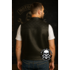 Trucker Style Motorcycle Club Leather Vest – Black Naked Cowhide