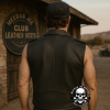 Motorcycle Biker Club Leather Vest Premium Sleeveless Jacket Naked Cowhide Meeran Jee Apparel