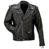 Men's Solid Buffalo Leather Motorcycle Jacket  
