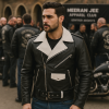 Men's CalfSkin Marlon Brando Motorcycle Biker Leather Jacket