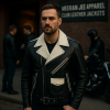 Men's CalfSkin Marlon Brando Motorcycle Biker Leather Jacket