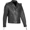 Men's Mild Leather Motorcycle Biker Jacket 