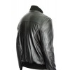 Men's Black Sheepskin Celebrity Bomber Style Leather Jacket 