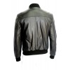 Men's Black Sheepskin Celebrity Bomber Style Leather Jacket 