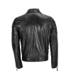 Mens Black Sheep Leather Vintage Style Biker Fashion Casual Leather Jacket 