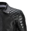 Mens Black Sheep Leather Vintage Style Biker Fashion Casual Leather Jacket 