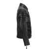 Mens Black Sheep Leather Vintage Style Biker Fashion Casual Leather Jacket 