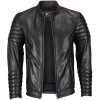 Men’s Moto Snap Collar Biker Fashion Leather jacket 