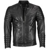 Men’s Moto Snap Collar Biker Fashion Leather jacket 