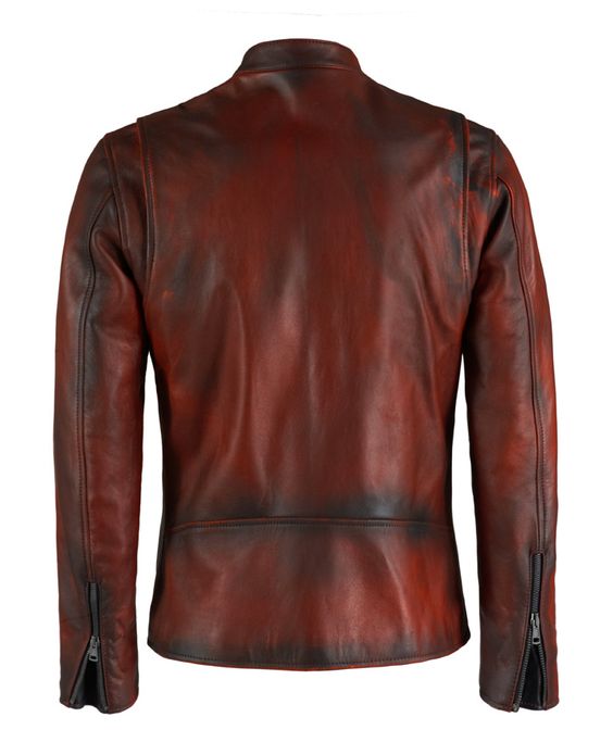 Classic Style Vintage Deep Red Retro Leather Jackets