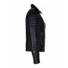 Men's Diamond Quilted Kay Michael Soft Leather Black Slim Fit Biker Jacket Golden Zip