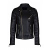 Men's Diamond Quilted Kay Michael Soft Leather Black Slim Fit Biker Jacket Golden Zip
