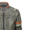 Men’s Vintage Grey Sheepskin Distressed Retro Motorcycle Style Biker Leather Jacket