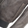 Men's Light Grey Waxed Sheepskin Bomber Leather Jacket