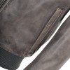 Men’s Light Grey Waxed Sheepskin Bomber Leather Jacket – Vintage Varsity College Style Outerwear