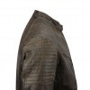 Men's Brown Vintage Biker Style Waxed Sheep Skin Fashion Jacket 