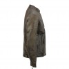 Men's Brown Vintage Biker Style Waxed Sheep Skin Fashion Jacket 