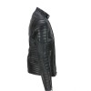 Men’s Vintage Designer Quilted Panel Style Sheep Leather Fashion Biker Jacket 