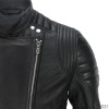 Men’s Vintage Designer Quilted Panel Style Sheep Leather Fashion Biker Jacket 