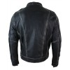 Slim Fit Retro Vintage Washed Casual Biker Leather Jacket 