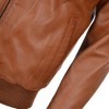 Men's Tan Sheepskin Bomber Leather Jacket