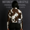 Women’s Original Hair Cowhide Brando Motorcycle Bikers Club Leather Jacket – Meeran Jee Apparel