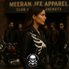 Women's Skeleton Bones Biker Club Leather Jacket – Marlon Brando Inspiration