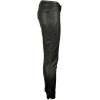 Women Black Leather Slim Fitting Low Rise Prime Washed Waxed Sheepskin Pant