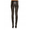 Women low Rise 5 pocket Jeans Style Sheep Leather Pant