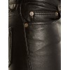 Women low Rise 5 pocket Jeans Style Sheep Leather Pant