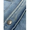 Men's Motorcycle Blue Denim Kevlar Lined Protective Biker Shirt 