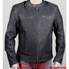 Men's Black Denim Motorcycle Kevlar Lined Scooter Jacket with Body Armour
