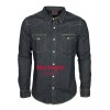 Men's Grey Denim Kevlar Lined Armoured Motorcycle Biker Shirt