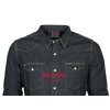 Men's Grey Denim Kevlar Lined Armoured Motorcycle Biker Shirt