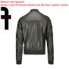 Men's Kevlar Lined Motorcycle Protective Bomber Leather Jacket 