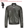 Men's Kevlar Lined Motorcycle Protective Bomber Leather Jacket 