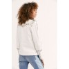 Women Dome Studded Leather Moto Jacket