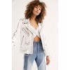 Women Dome Studded Leather Moto Jacket
