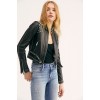 Women Studded Black Leather Jacket