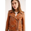 Women Western Dome Studded Easy Rider Jacket