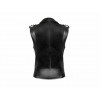 Women's Designer Calfskin Luxury Black Studded Biker Zipper Vest