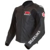 SUZUKI GSX-R Men's Custom Motorbike Racing Motorcycle Black Leather Jacket