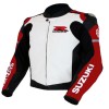 Men's Suzuki GSXR Red Motorcycle Racing Leather Jacket