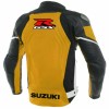 Suzuki GSXR Yellow Leather Motorcycle MotoGP Racing Jacket