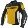 Suzuki GSXR Yellow Leather Motorcycle MotoGP Racing Jacket