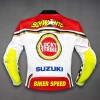 Suzuki Lucky Strike Kevin Schwantz 1993 Motorcycle Biker Racing Leather Jacket With Hump 