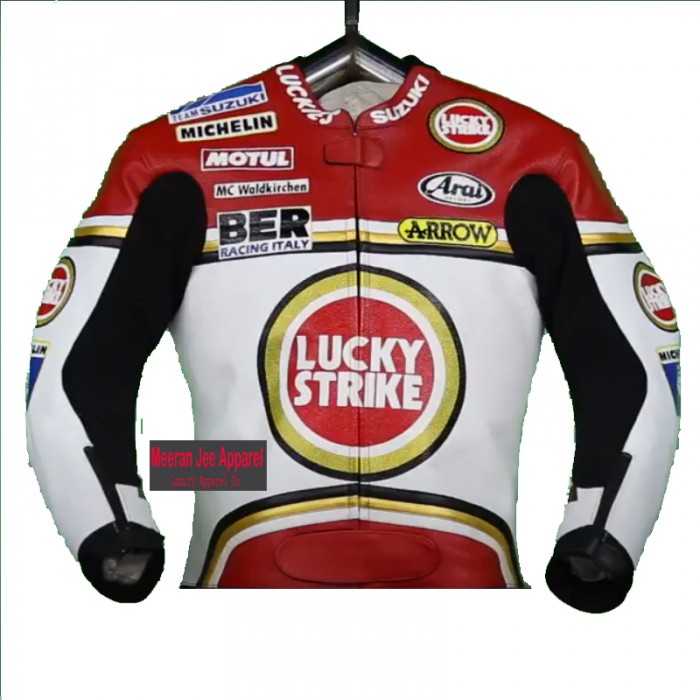 Men's Suzuki Lucky Strike Kevin Schwantz 1993 Racing Leather Jacket