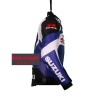 Men's Suzuki GSXR Blue Leather Motorcycle Racing Jacket