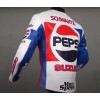 Men's Kevin Schwantz Pepsi Suzuki GP 1988 Motorbike Leather Jacket