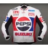 Men's Kevin Schwantz Pepsi Suzuki GP 1988 Motorbike Leather Jacket